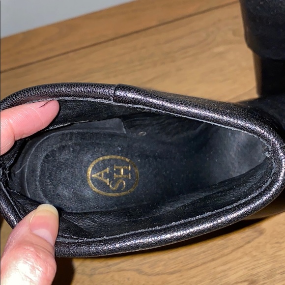 Black Leather Platform Booties by Ash - Picture 2 of 4